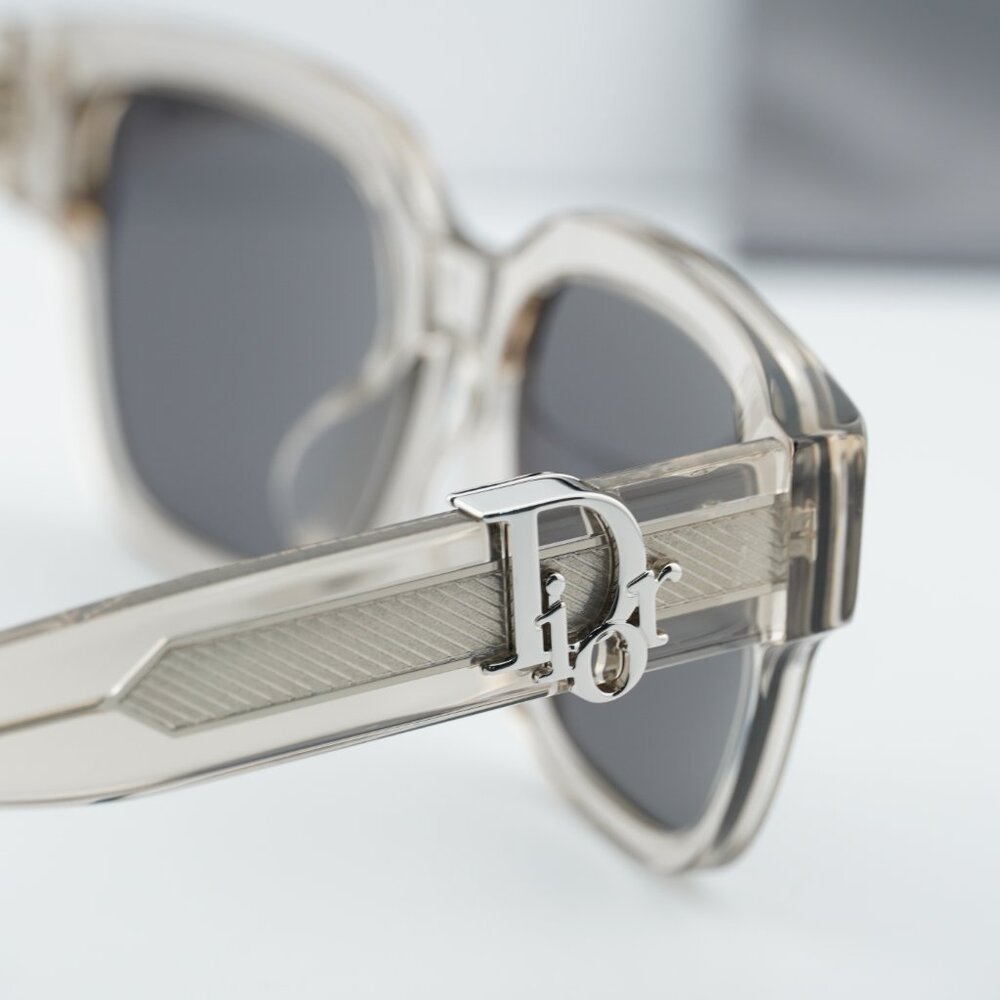 Dior OBLIQUE S1F 78A0 Square Sunglasses - Khaki/Grey - Picture 11 of 12